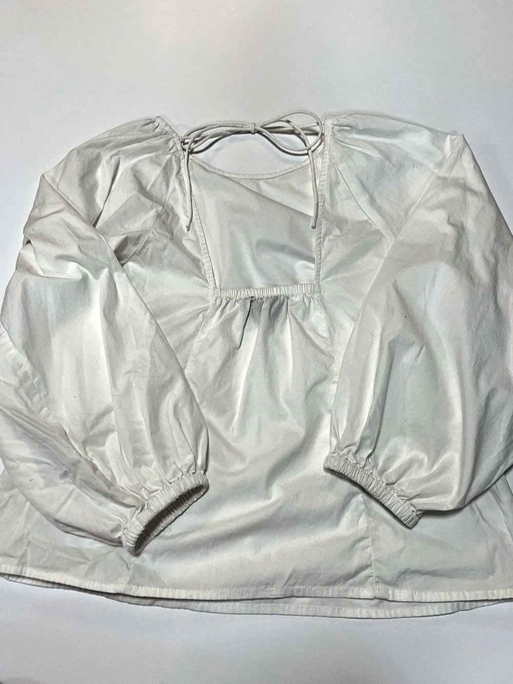 J.Crew Tie-back top in stretch cotton poplin blend White Size 6